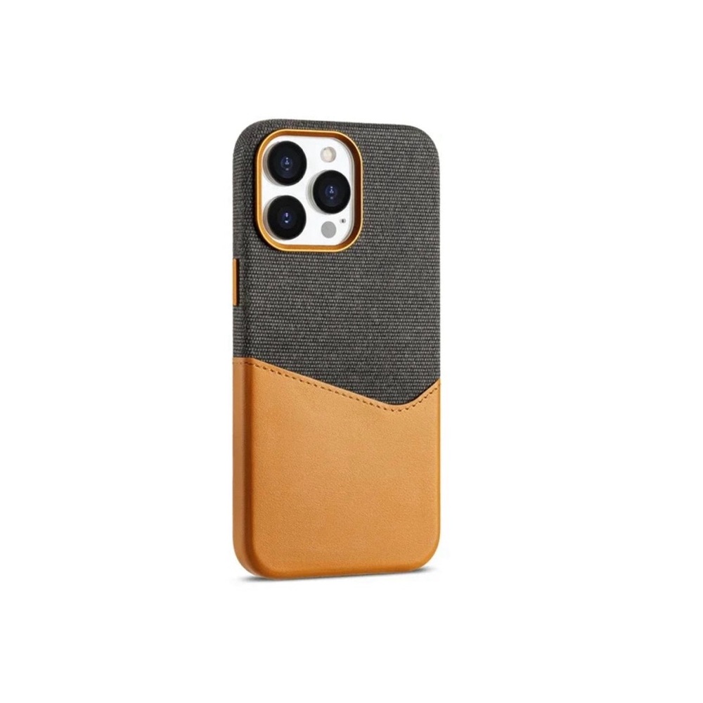 Stylish Black and Tan iPhone 15 ProMax Case